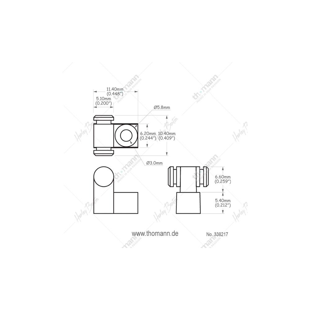 Harley Benton Parts Roller String Tree Chrom – Thomann Ireland