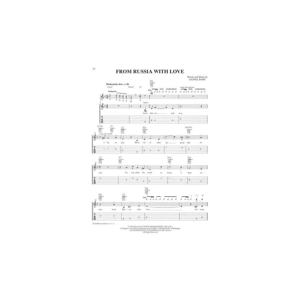 Alfred Music Publishing James Bond Collection Guitar – Thomann Ireland