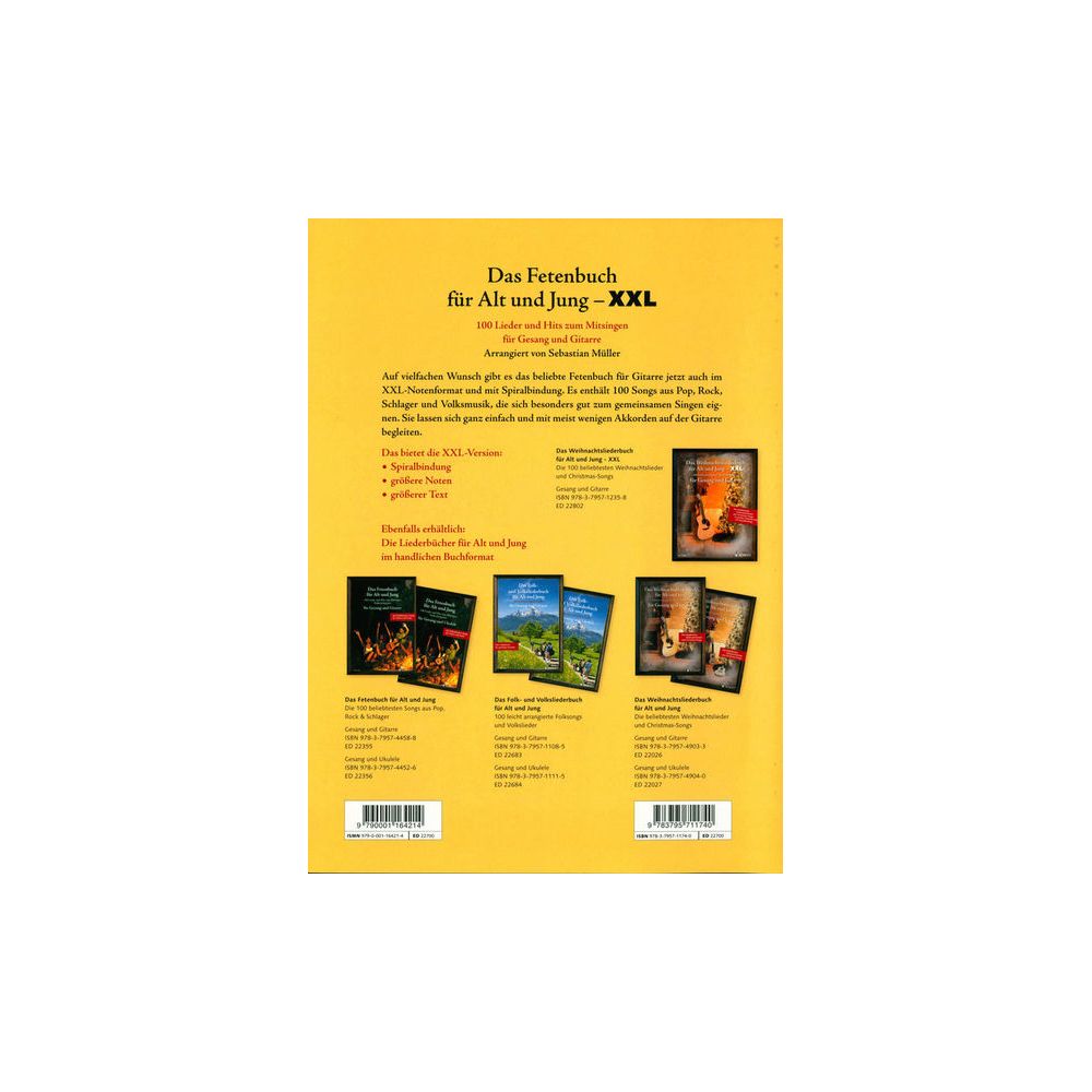 Schott Fetenbuch Gesang/Gitarre XXL – Thomann Ireland