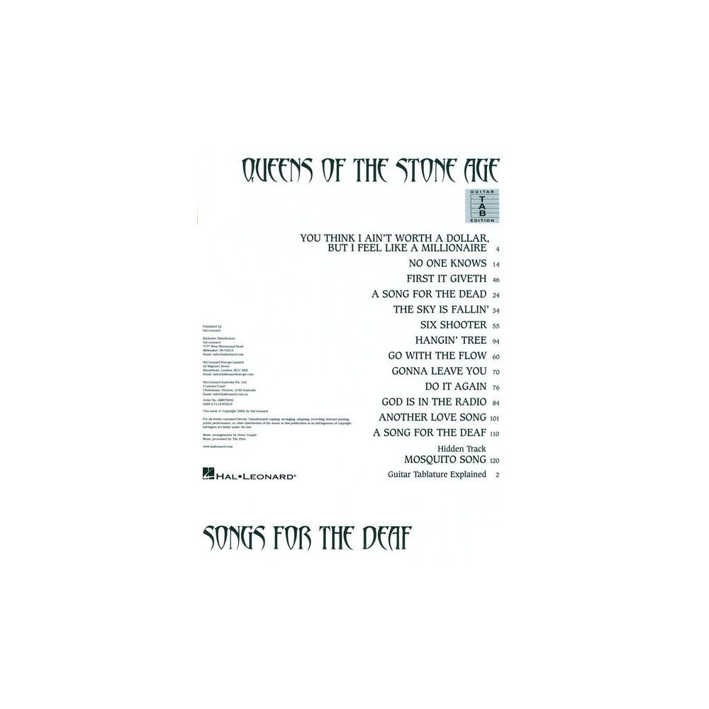 Wise Publications Queens Of The Stone Age Deaf – Thomann Ireland