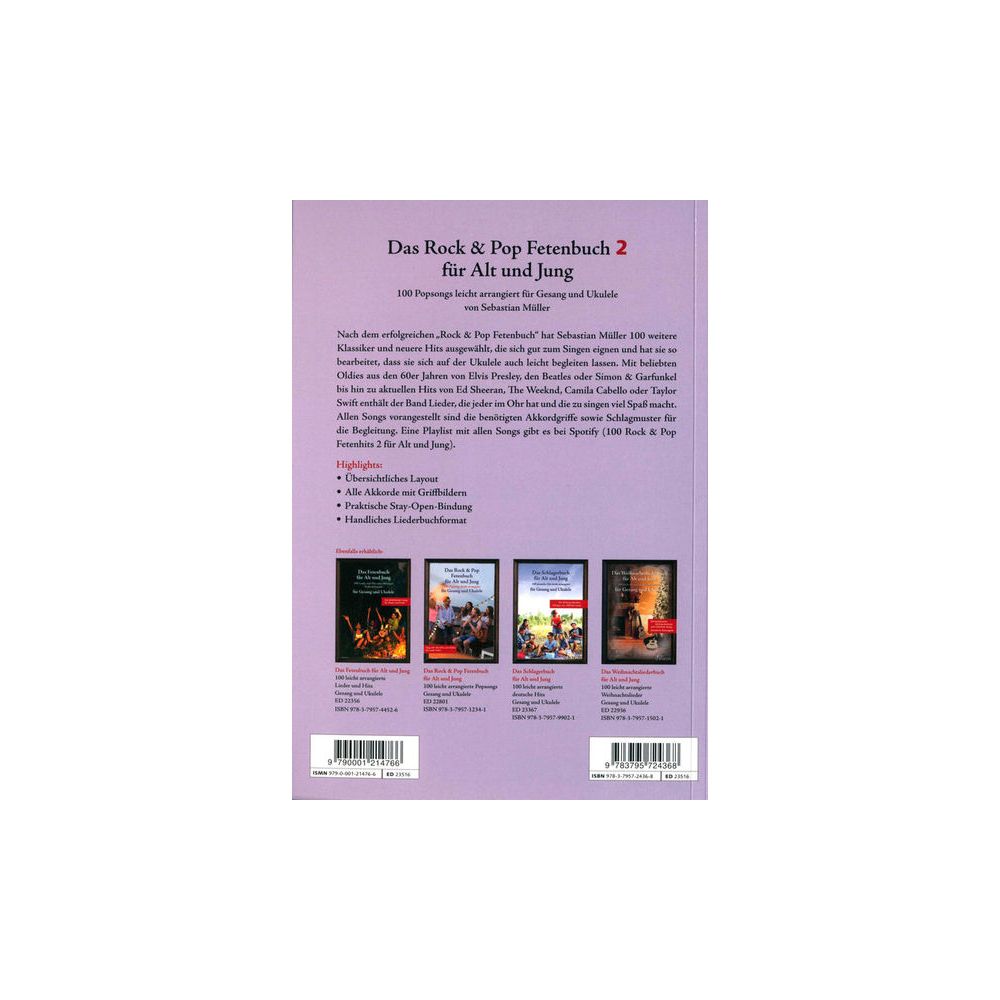 Schott Rock & Pop Fetenbuch Ukulele 2 – Thomann Ireland