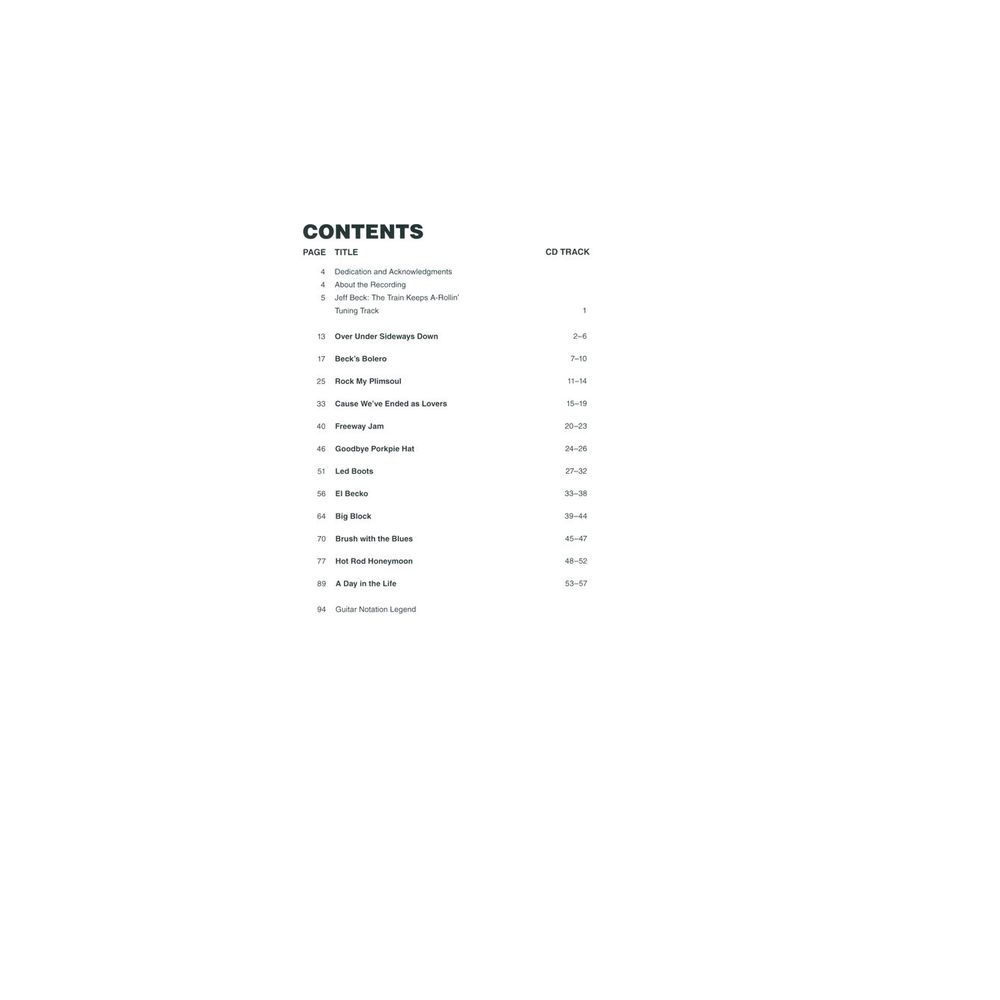 Hal Leonard Jeff Beck Signature Licks – Thomann Ireland