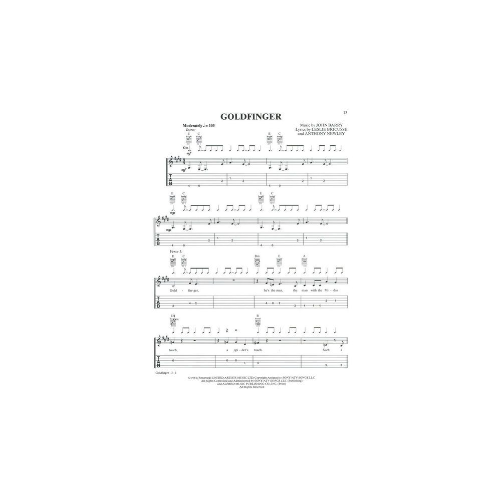 Alfred Music Publishing James Bond Collection Guitar – Thomann Ireland