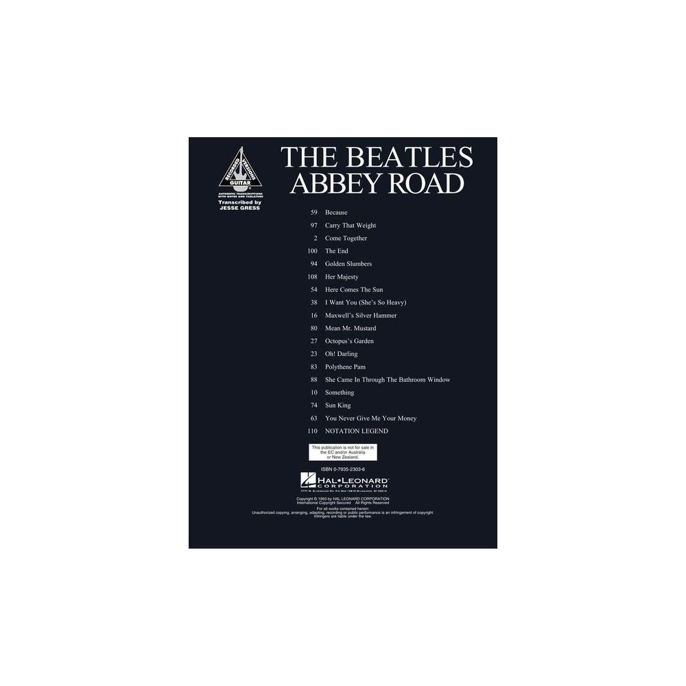 Hal Leonard Beatles Abbey Road – Thomann Ireland