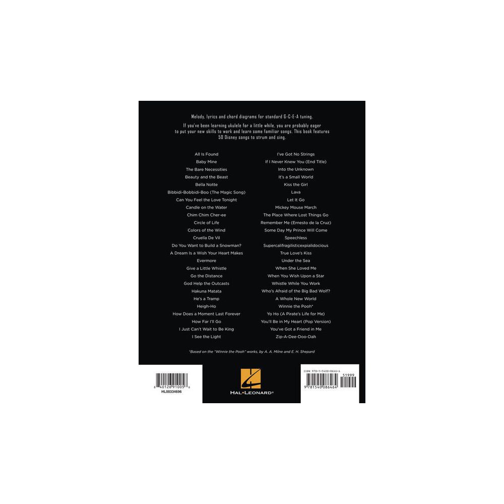 Hal Leonard First 50 Disney Songs Ukulele – Thomann Ireland