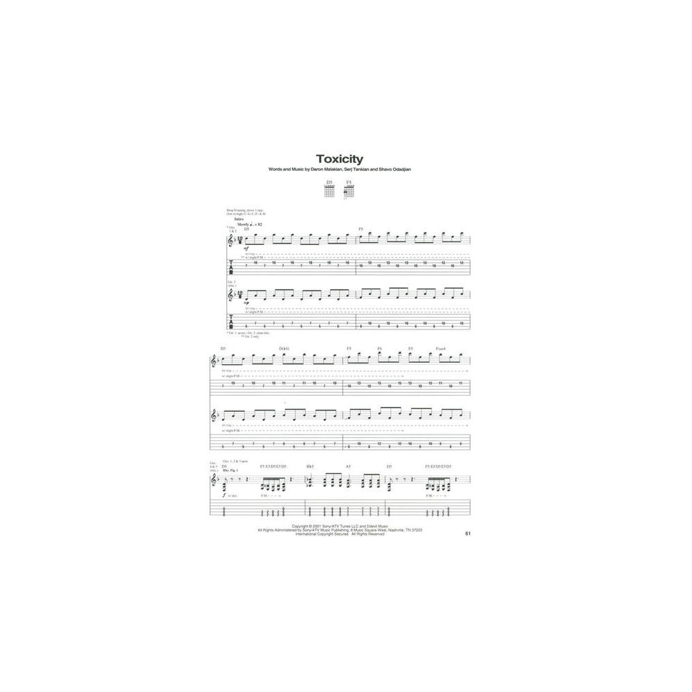 Hal Leonard System Of A Down Toxicity – Thomann Ireland