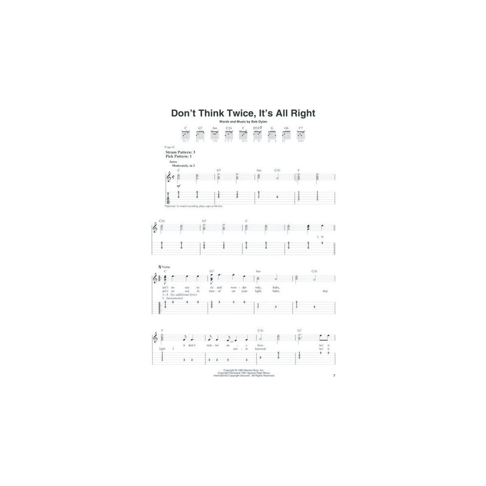 Hal Leonard Bob Dylan Easy Guitar Tab – Thomann Ireland
