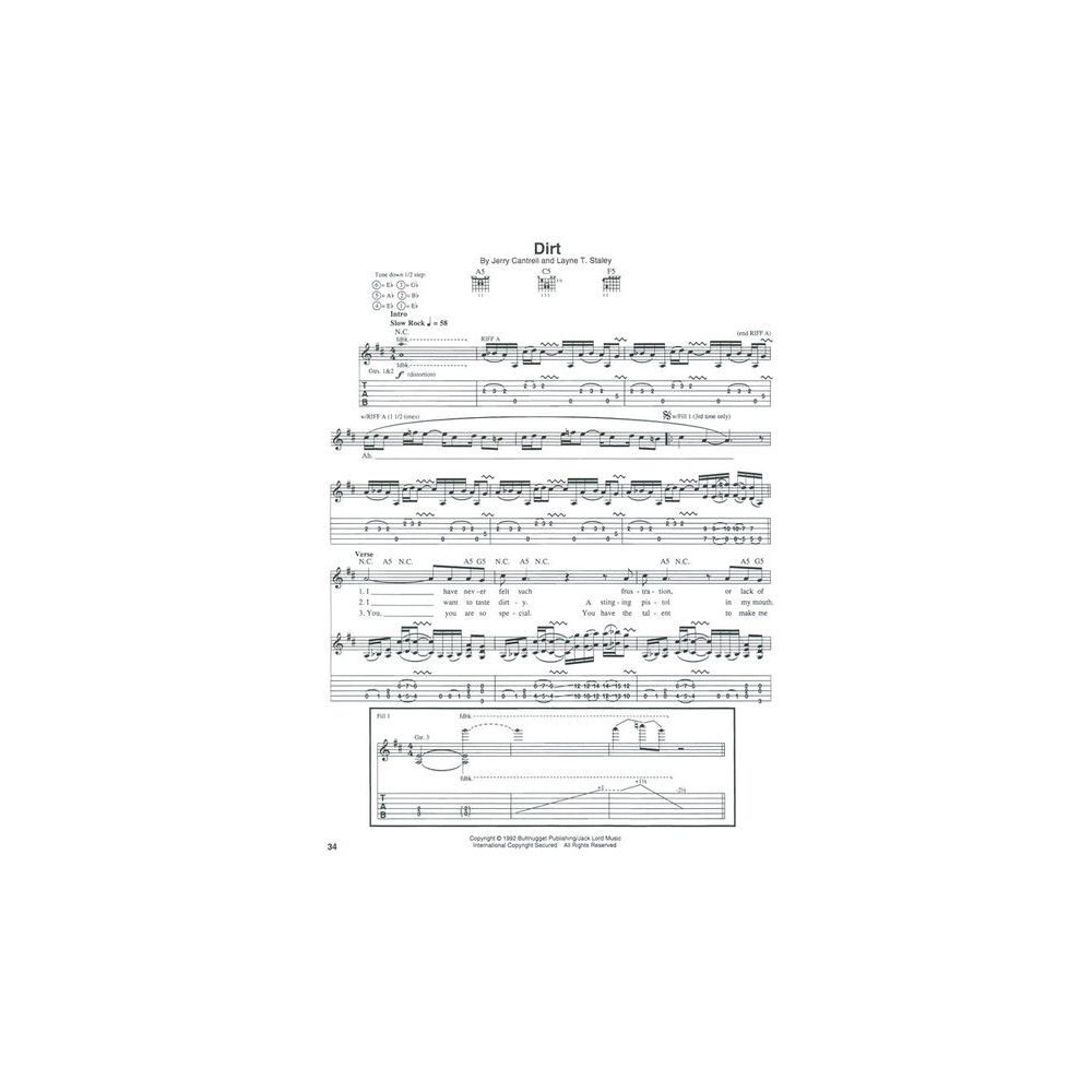 Hal Leonard Alice In Chains Dirt – Thomann Ireland