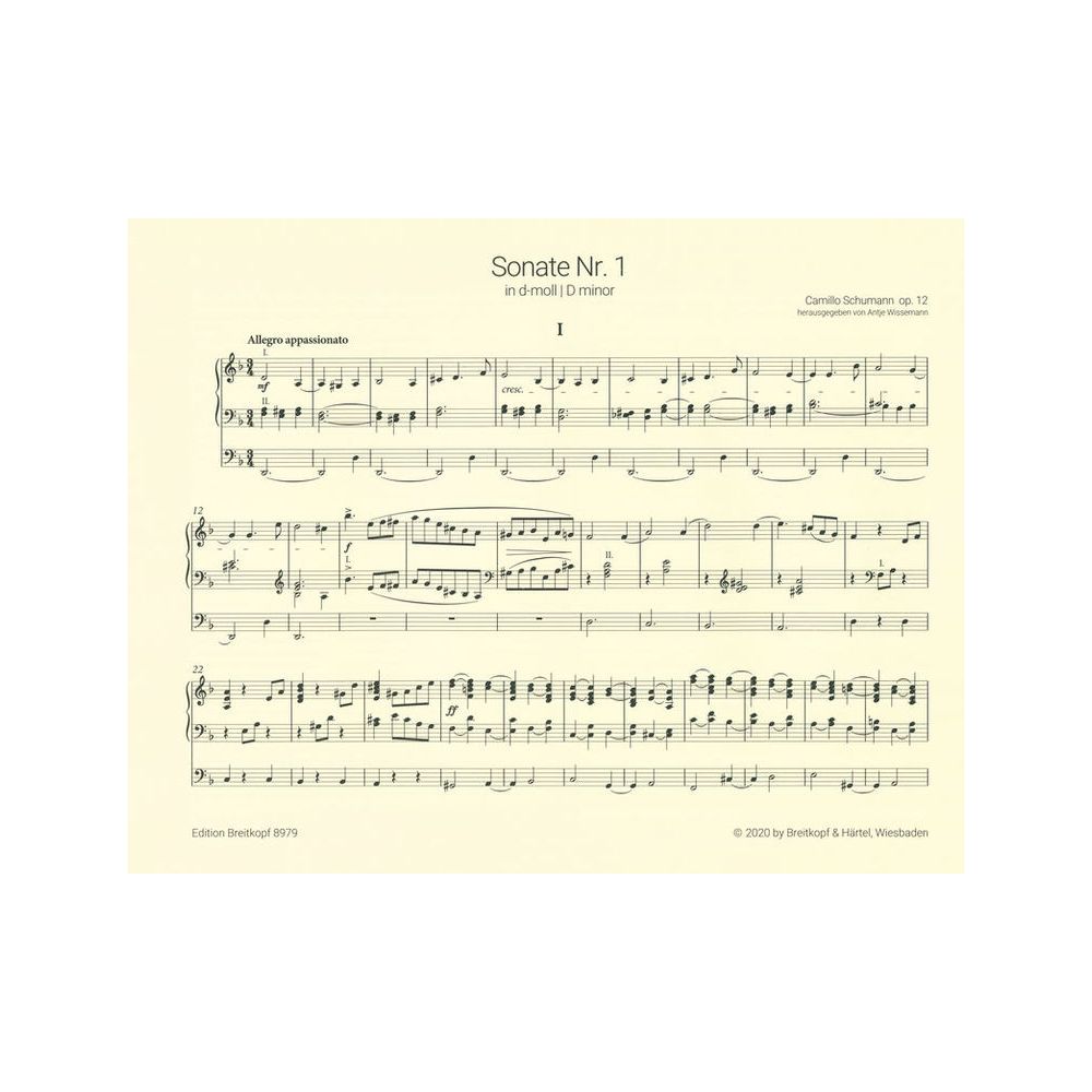 Breitkopf & Härtel Camillo Schumann Orgelsonaten – Thomann Ireland