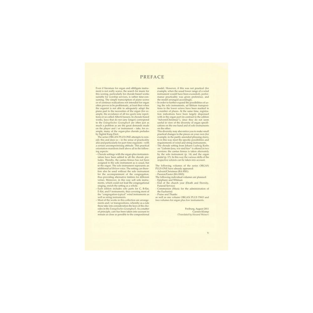 Bärenreiter Organ Plus Gottesdienst – Thomann Ireland