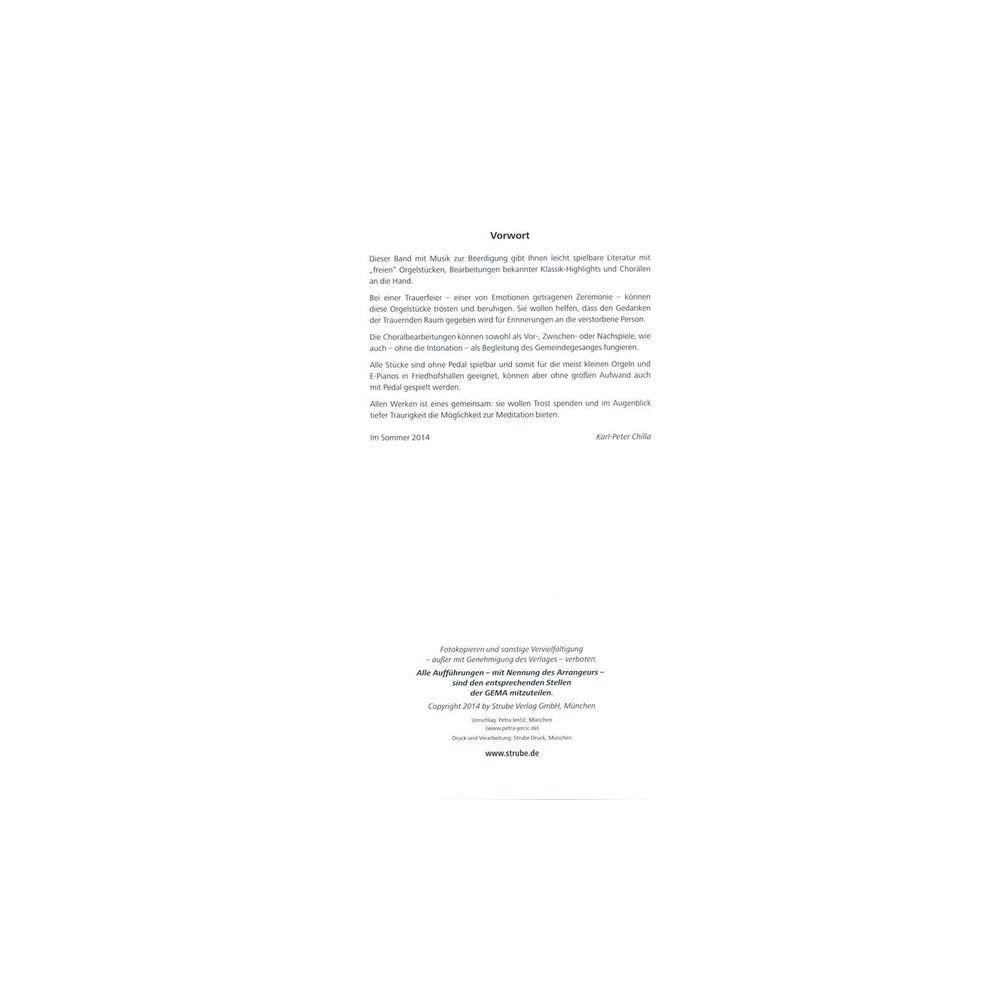 Strube Verlag Beerdigung – Thomann Ireland