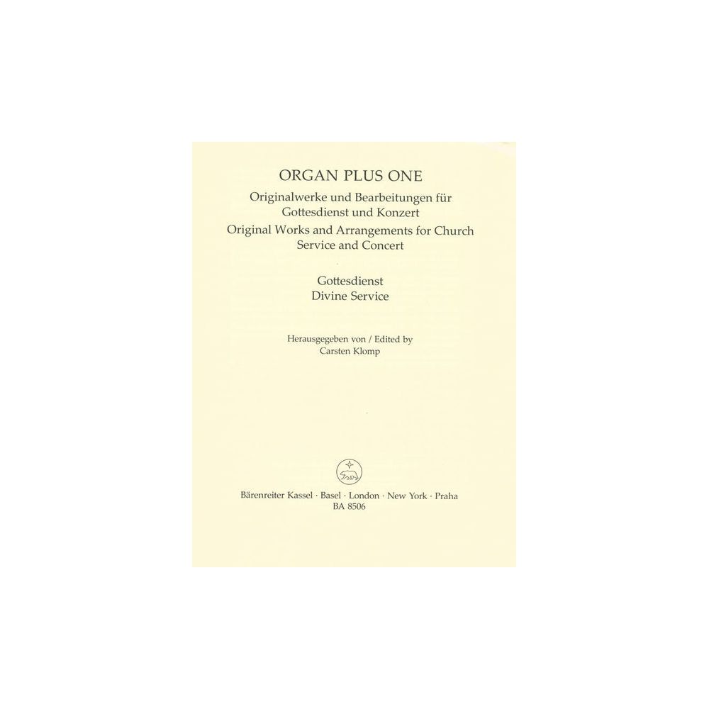 Bärenreiter Organ Plus Gottesdienst – Thomann Ireland