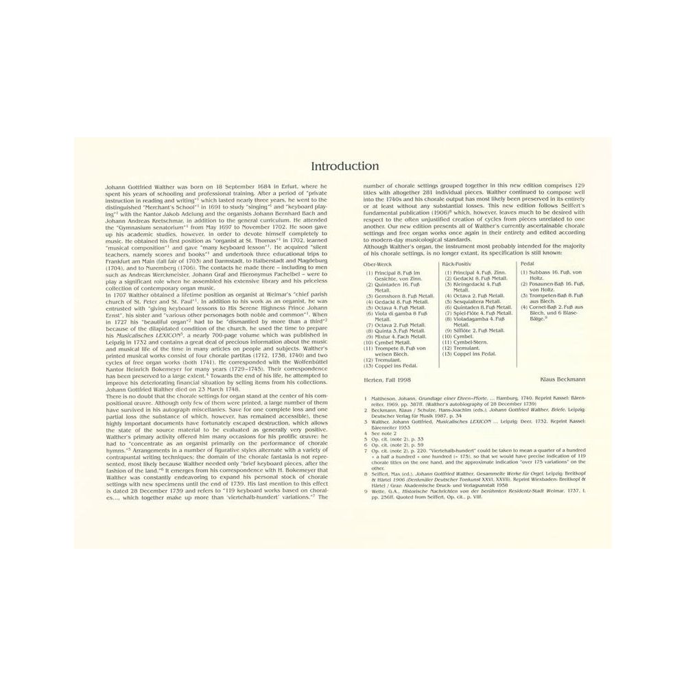 Breitkopf & Härtel Walther Sämtliche Orgelwerke 4 – Thomann Ireland