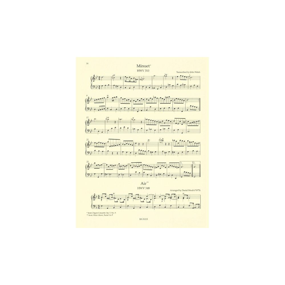 Bärenreiter An Easy Handel Organ Album – Thomann Ireland