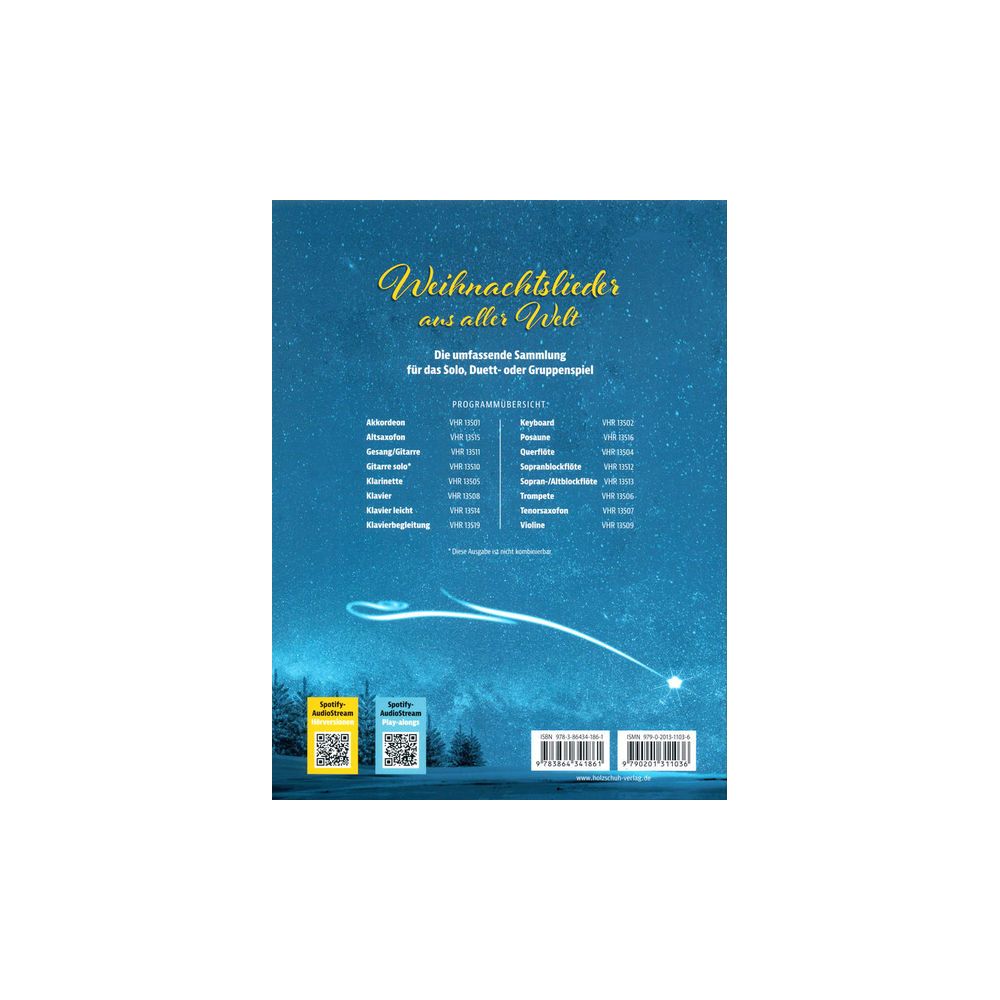 Holzschuh Verlag Weihnachtslieder Akkordeon – Thomann Ireland