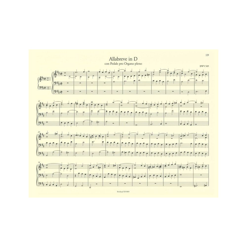 Breitkopf & Härtel Bach Sämtliche Orgelwerke 4 – Thomann Ireland