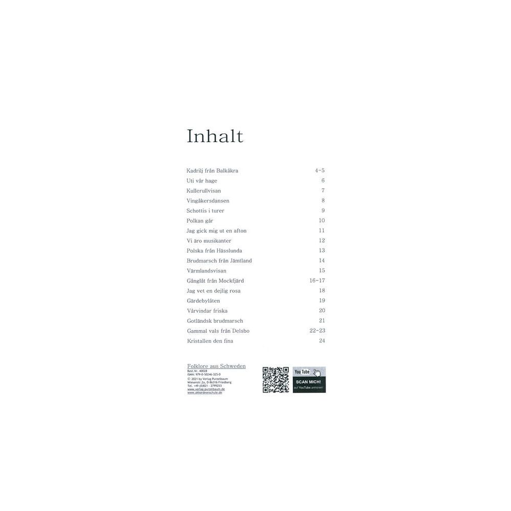 Purzelbaum Verlag Folklore aus Schweden – Thomann Ireland