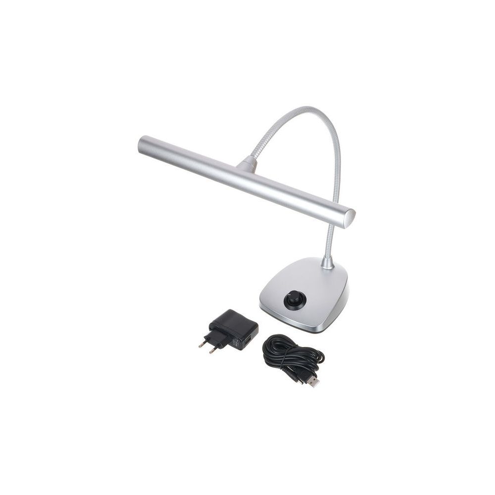 K&M 12298 LED Piano Lamp Silver – Thomann Ireland