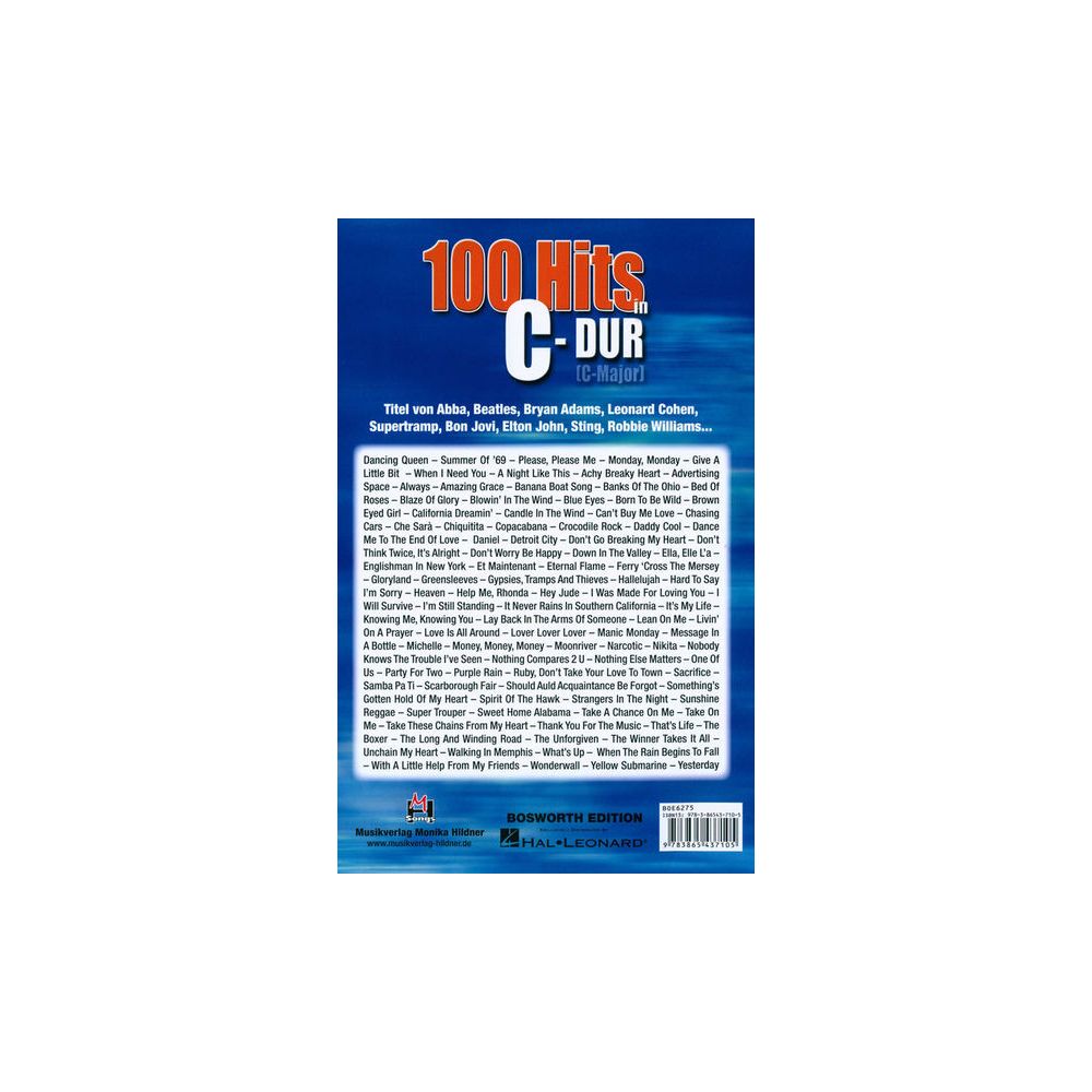 Musikverlag Hildner 100 Hits in C
