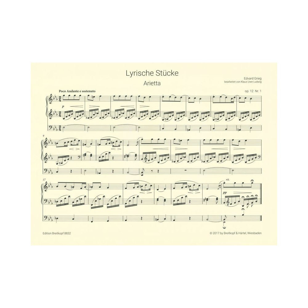 Breitkopf & Härtel Grieg Lyrische Stücke Orgel – Thomann Ireland
