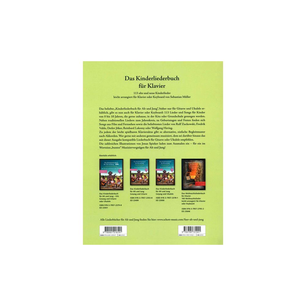 Schott Kinderliederbuch Klavier – Thomann Ireland