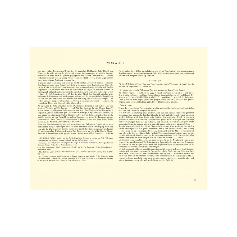 Bärenreiter Telemann Orgelwerke 2 – Thomann Ireland