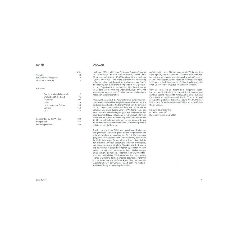 Carus Verlag Freiburger Orgelbuch 2 – Thomann Ireland