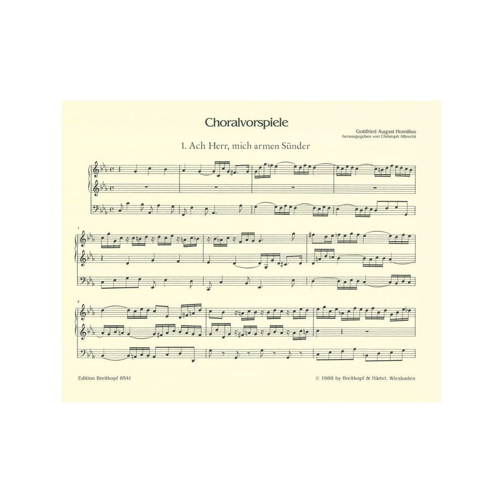 Breitkopf & Härtel Homilius Choralvorspiele – Thomann Ireland