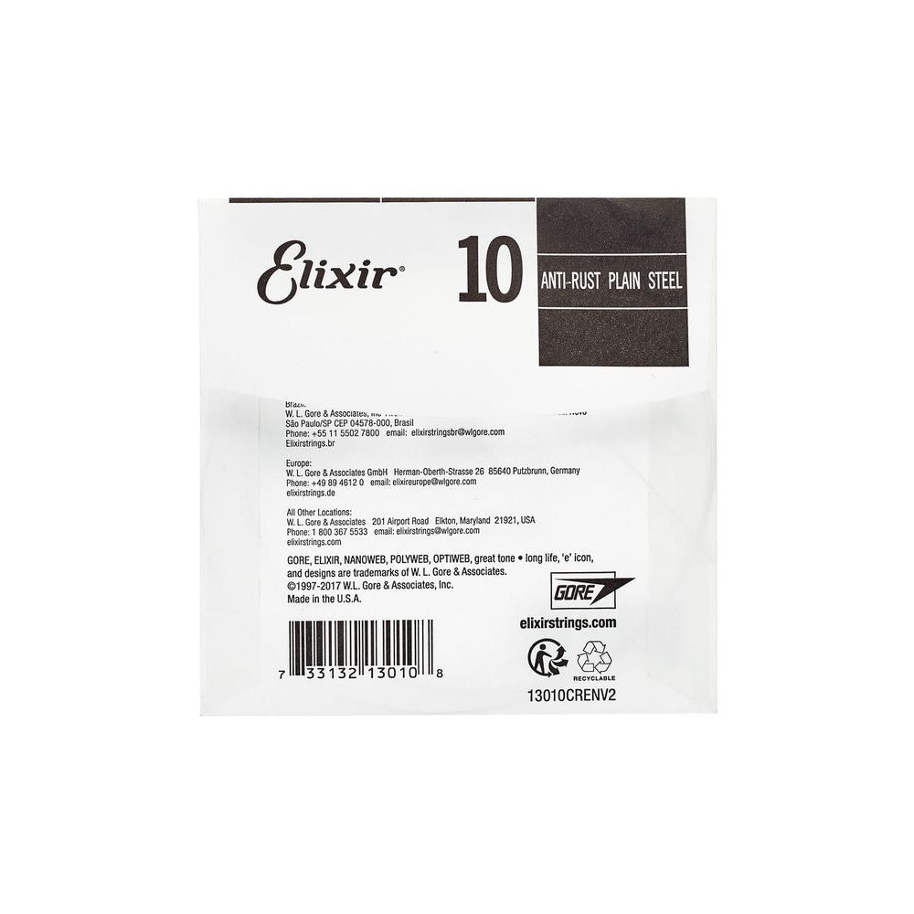 Elixir .010 Plain Steel – Thomann Ireland