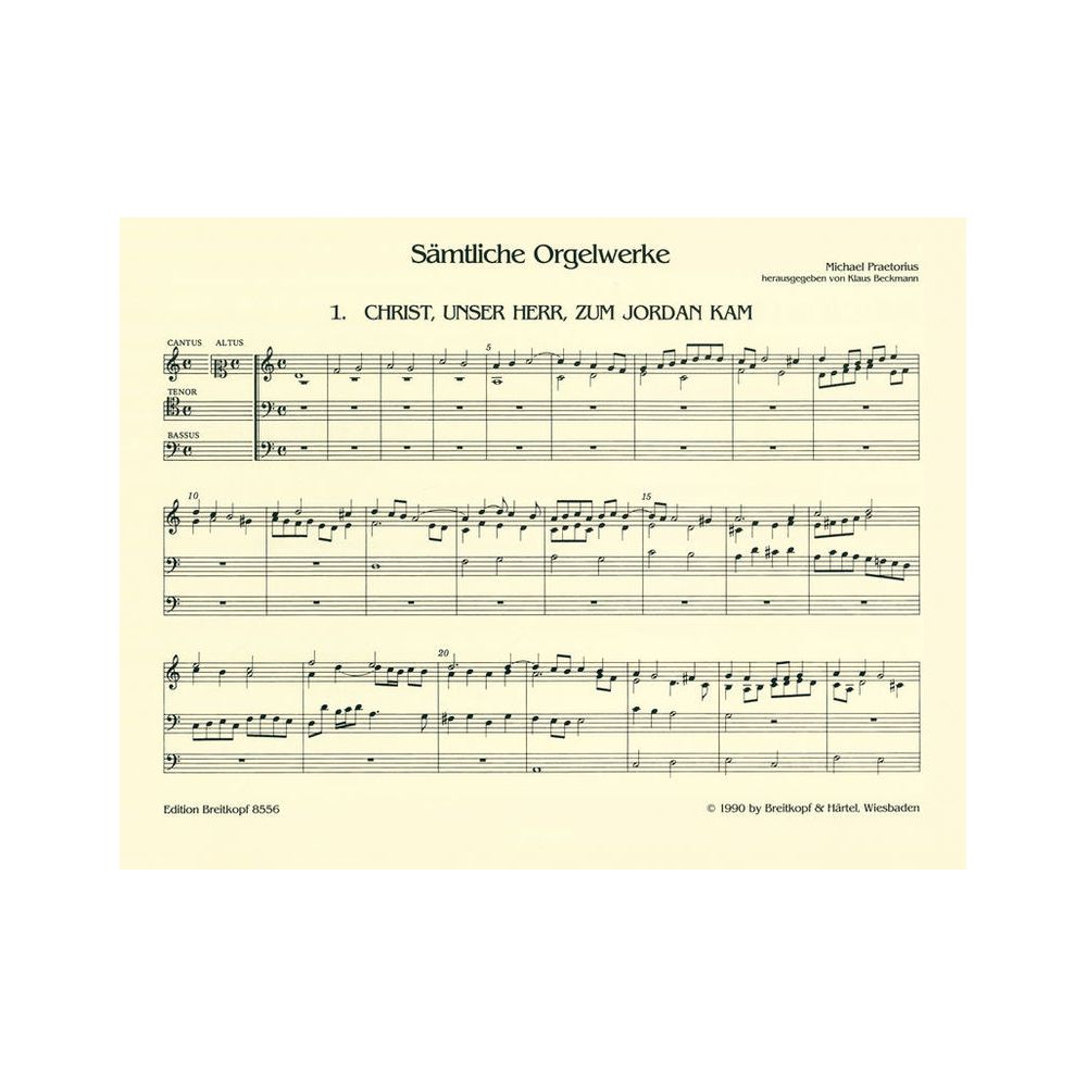 Breitkopf & Härtel Praetorius Orgelwerke – Thomann Ireland
