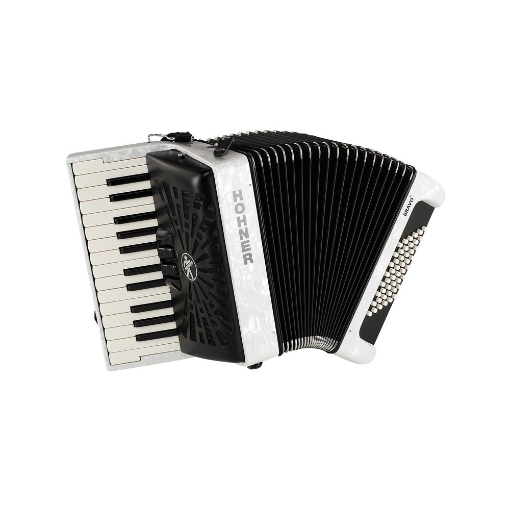 Hohner Bravo II 48 White silent key – Thomann Ireland