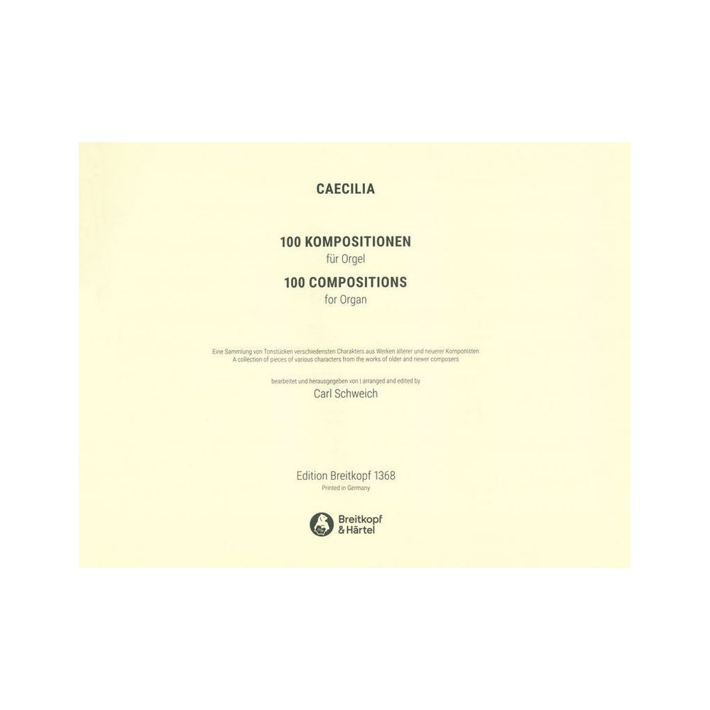 Breitkopf & Härtel Caecilia 100 Kompositionen – Thomann Ireland