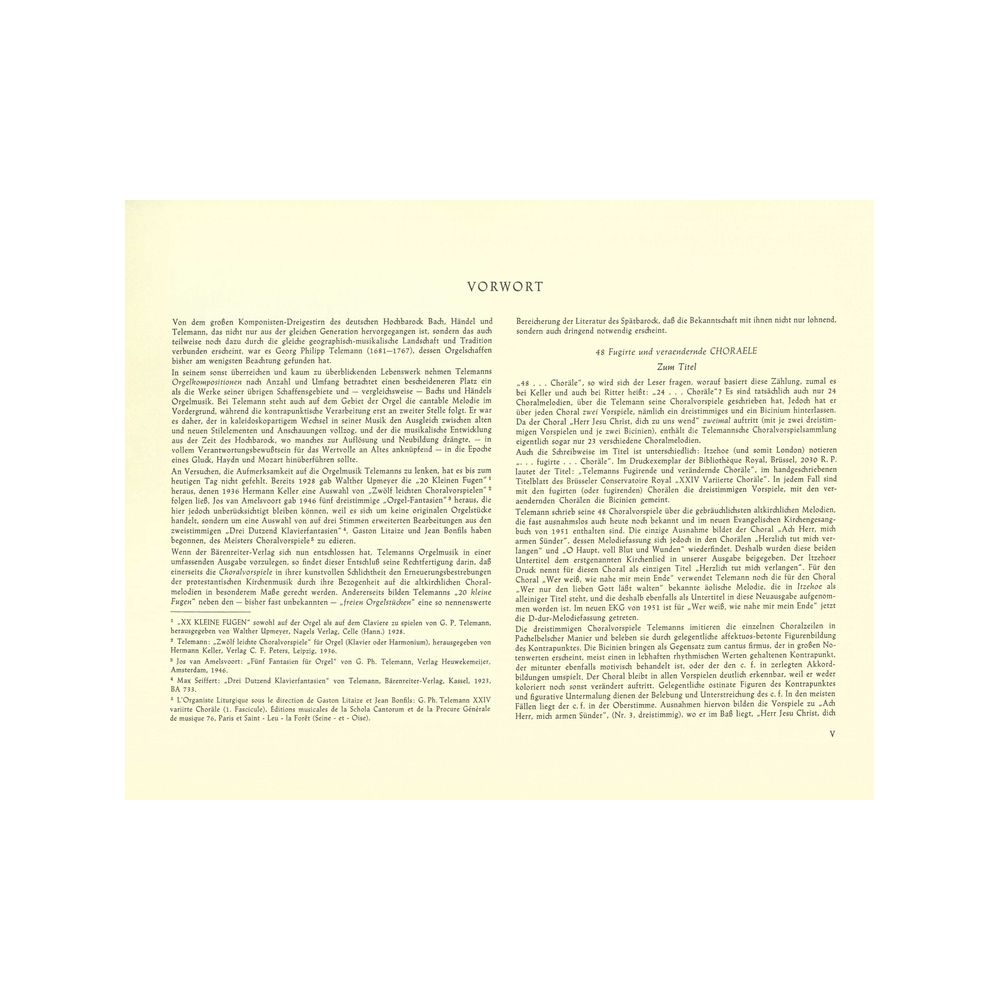 Bärenreiter Telemann Orgelwerke 1 – Thomann Ireland