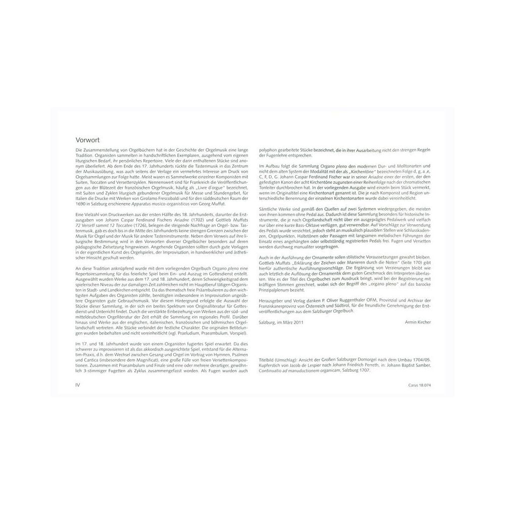 Carus Verlag Organo pleno – Thomann Ireland