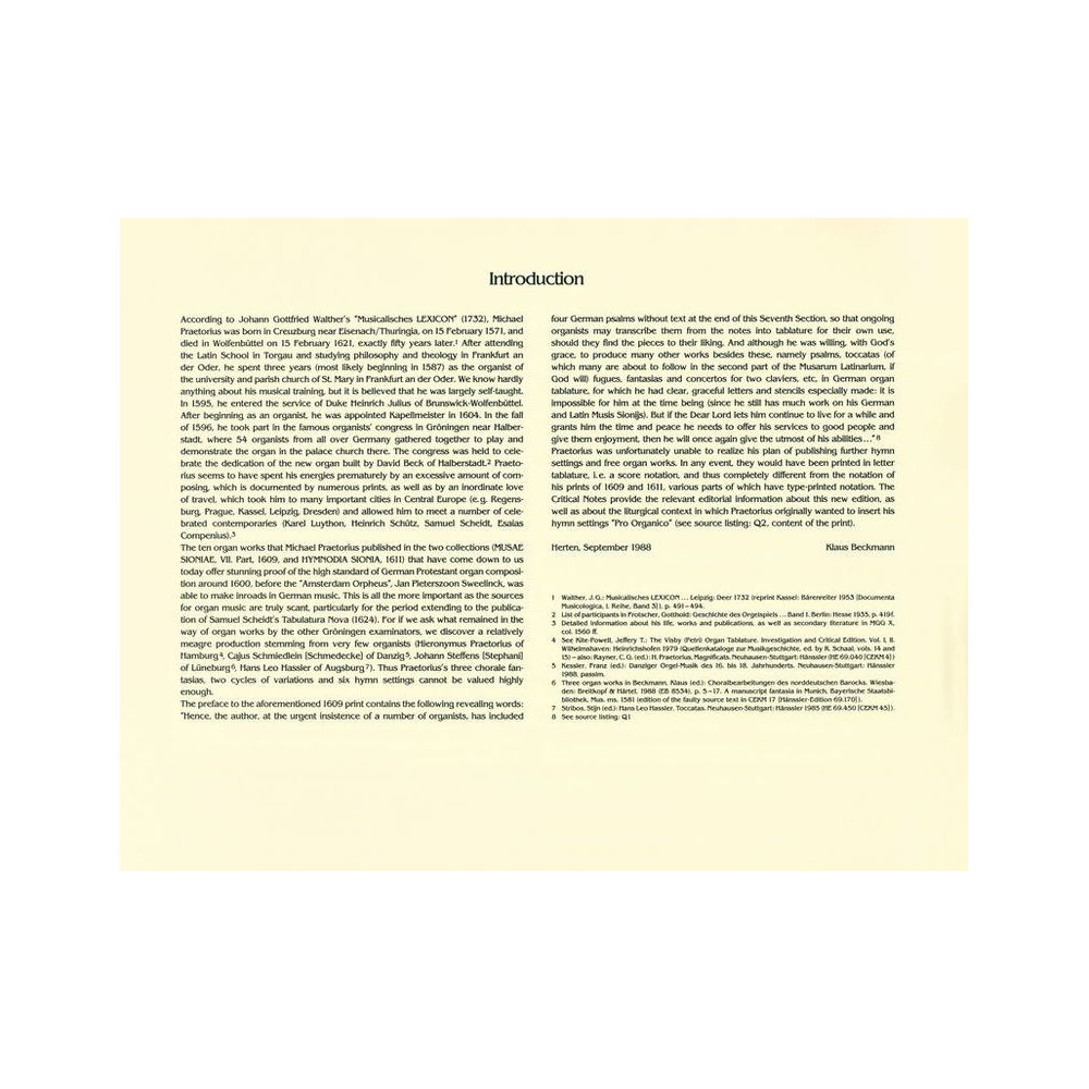 Breitkopf & Härtel Praetorius Orgelwerke – Thomann Ireland