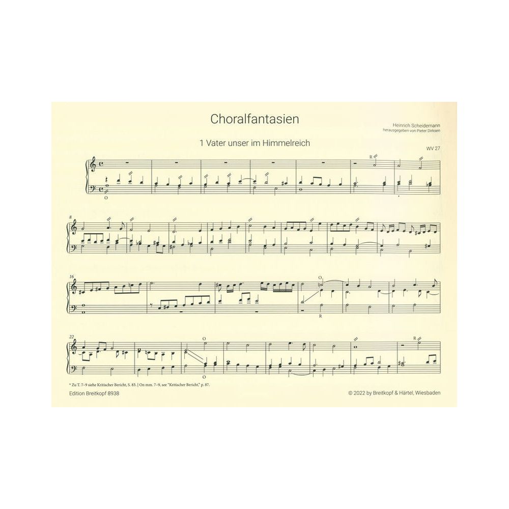 Breitkopf & Härtel Scheidemann Choralfantasien – Thomann Ireland