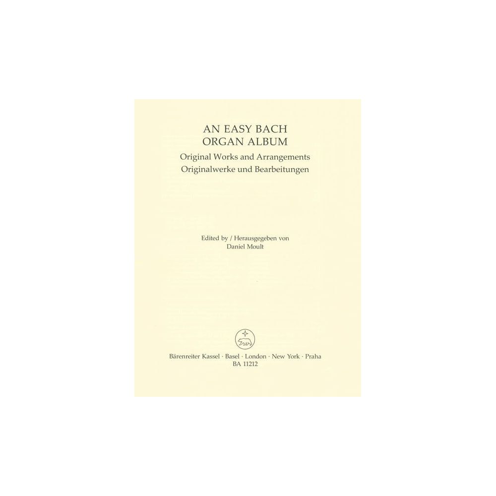 Bärenreiter An Easy Bach Organ Album – Thomann Ireland