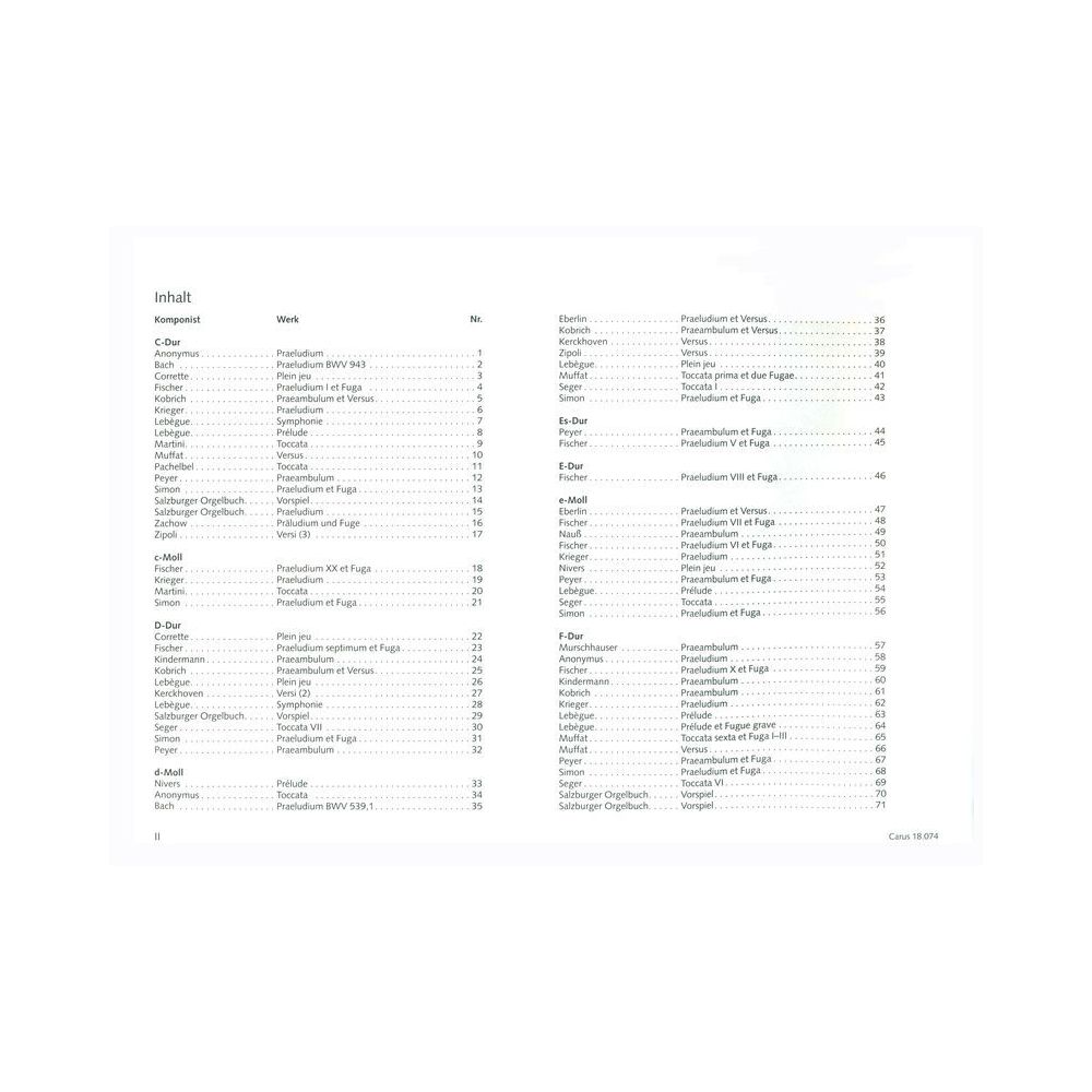 Carus Verlag Organo pleno – Thomann Ireland
