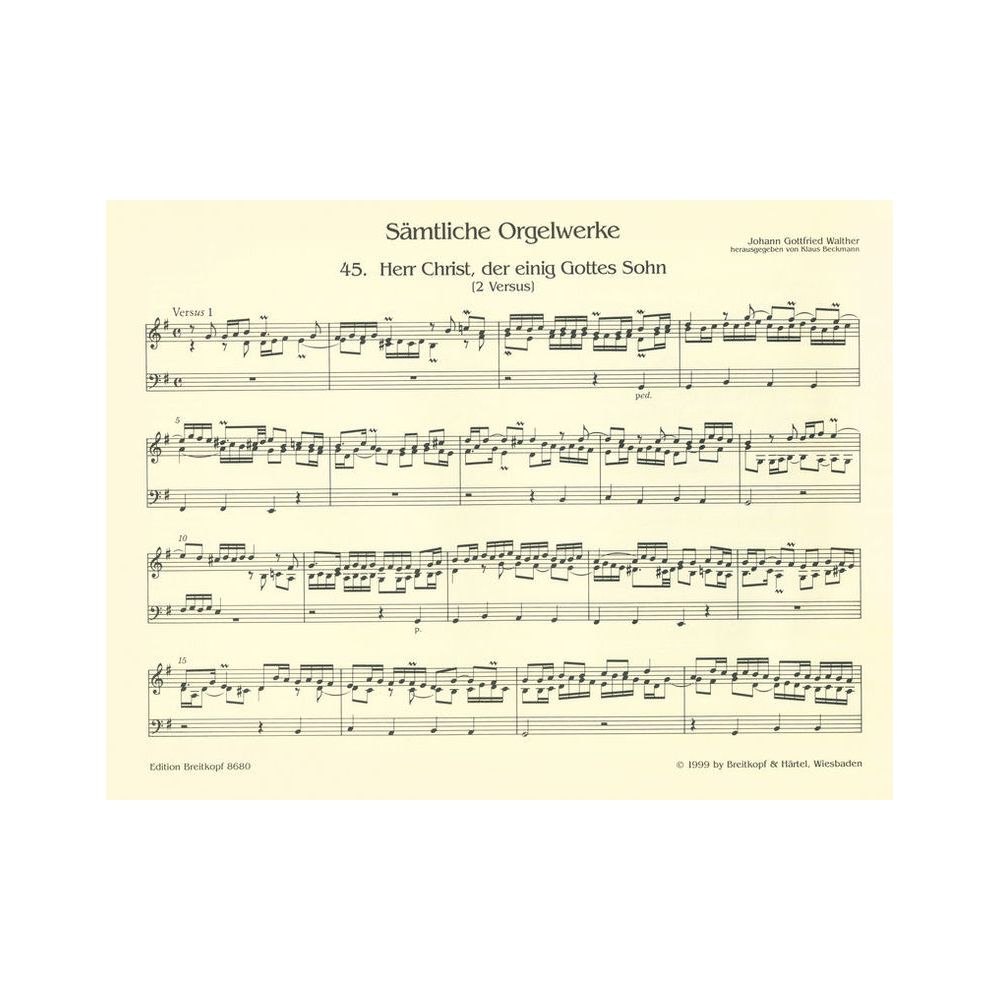 Breitkopf & Härtel Walther Sämtliche Orgelwerke 3 – Thomann Ireland