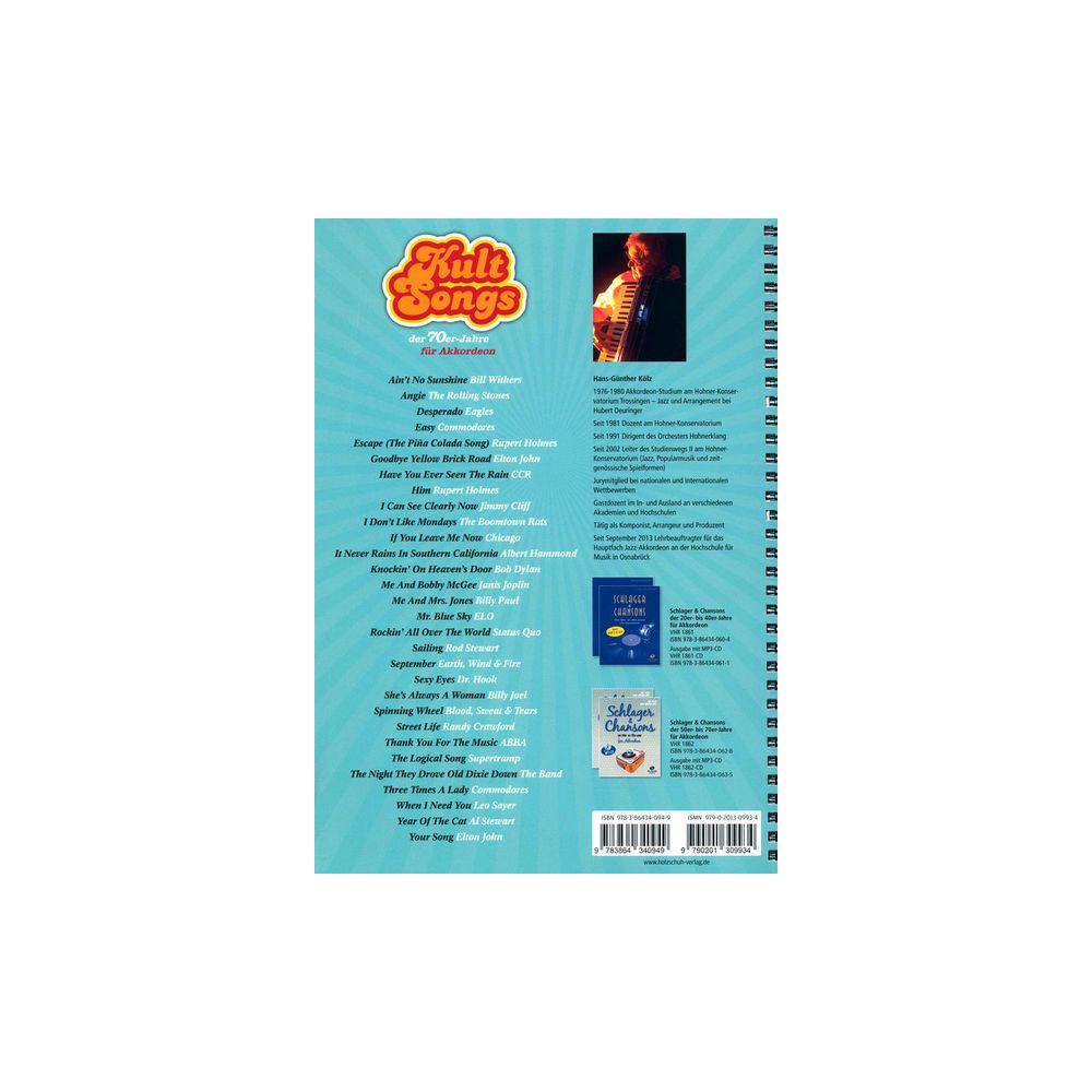 Holzschuh Verlag Kultsongs 70 Akkordeon – Thomann Ireland