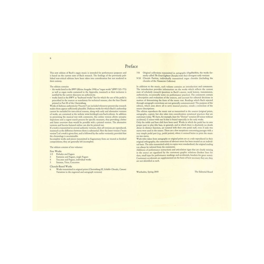 Breitkopf & Härtel Bach Sämtliche Orgelwerke – Thomann Ireland