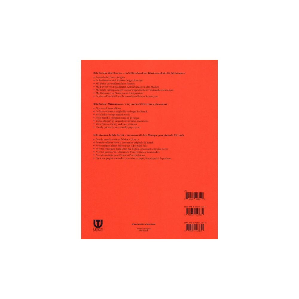 Wiener Urtext Edition Bartok Mikrokosmos 1 – Thomann Ireland