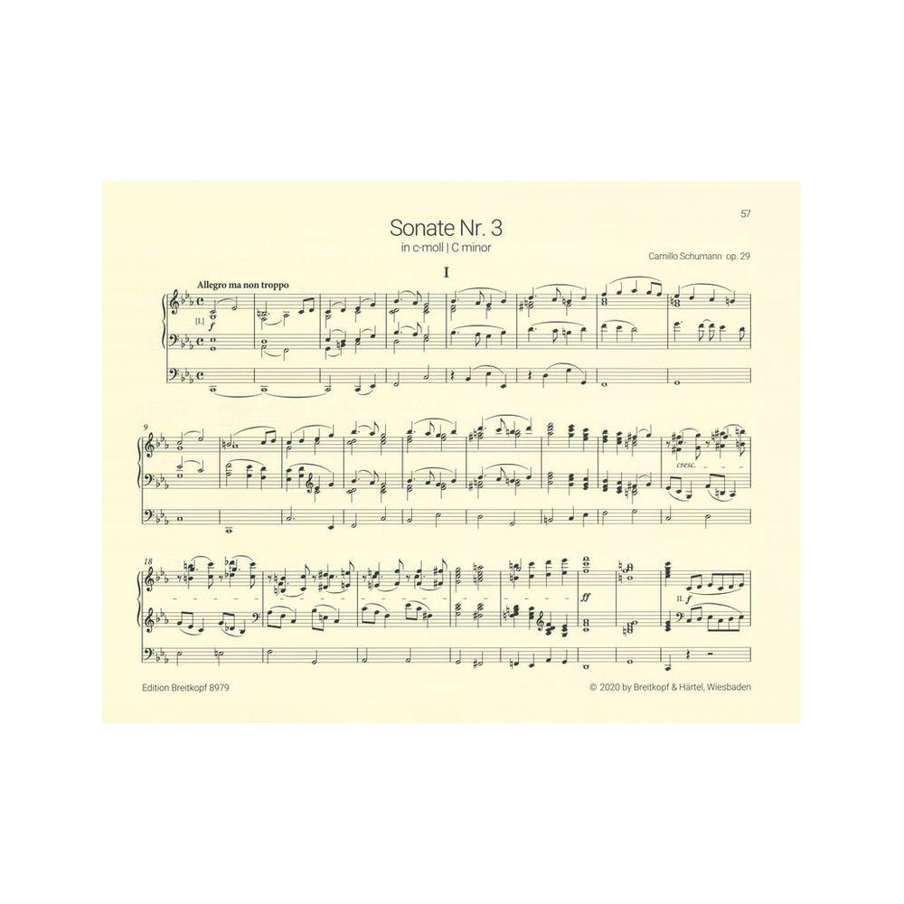 Breitkopf & Härtel Camillo Schumann Orgelsonaten – Thomann Ireland
