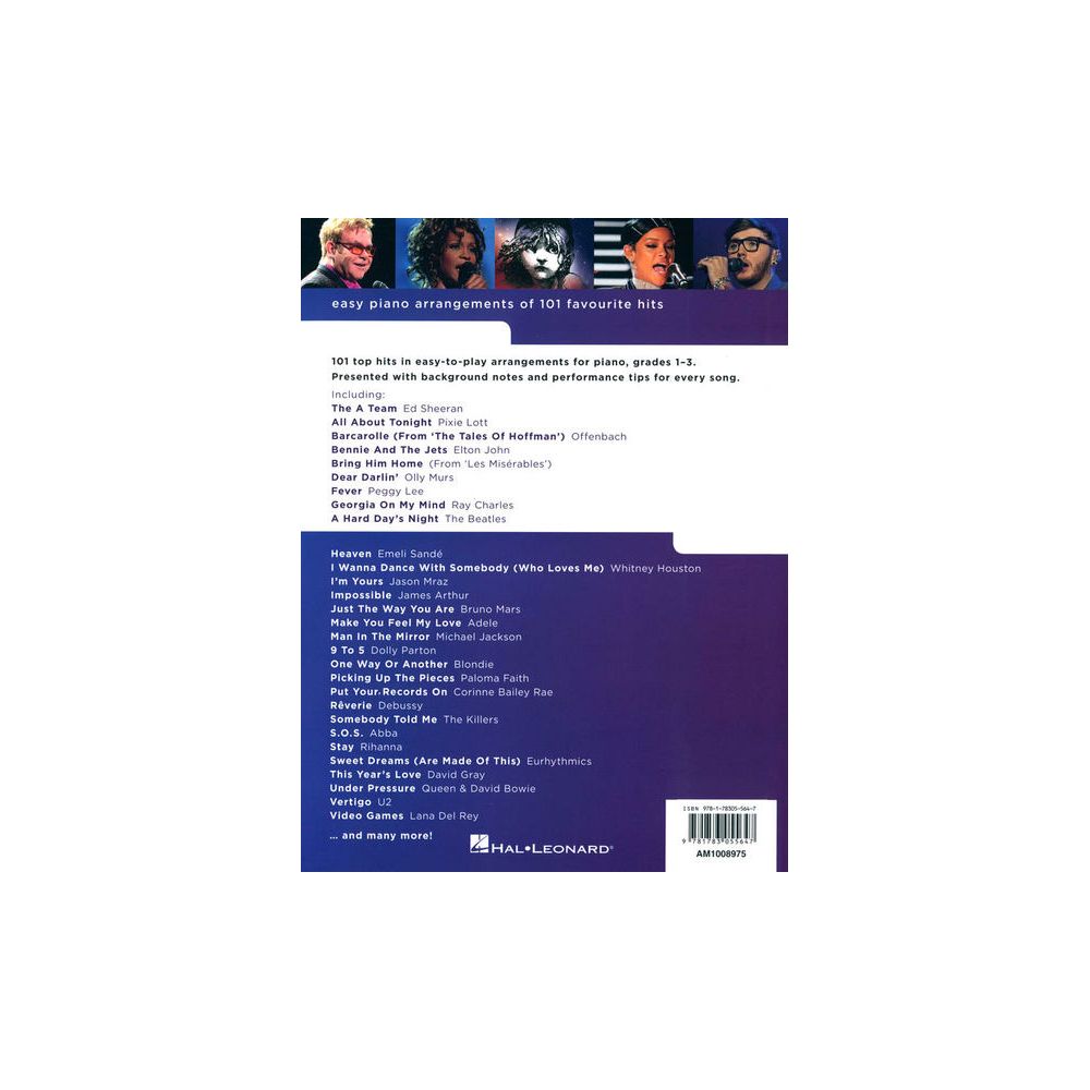 Wise Publications Really Easy Piano 101 Top Hits – Thomann Ireland