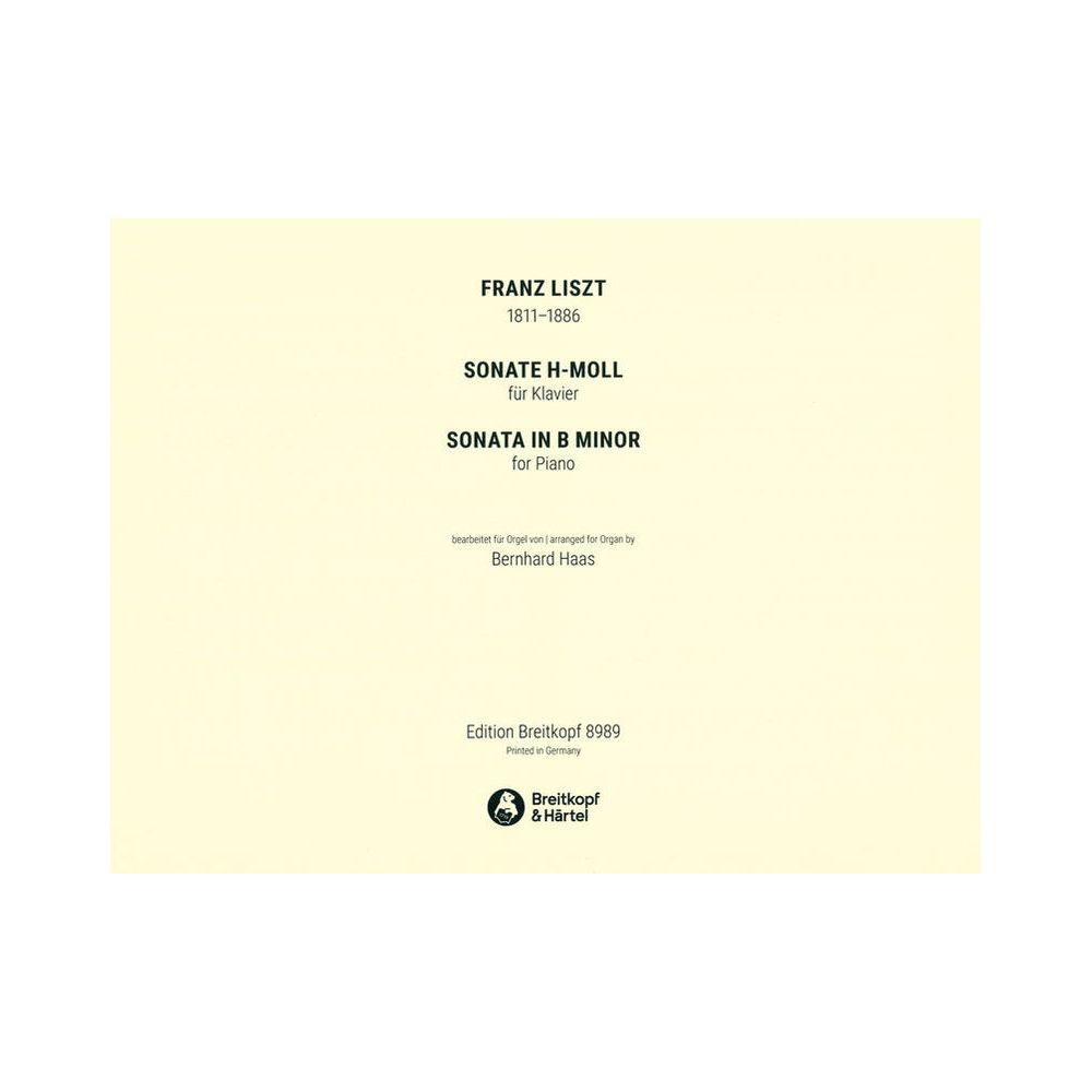 Breitkopf & Härtel Liszt Sonate h