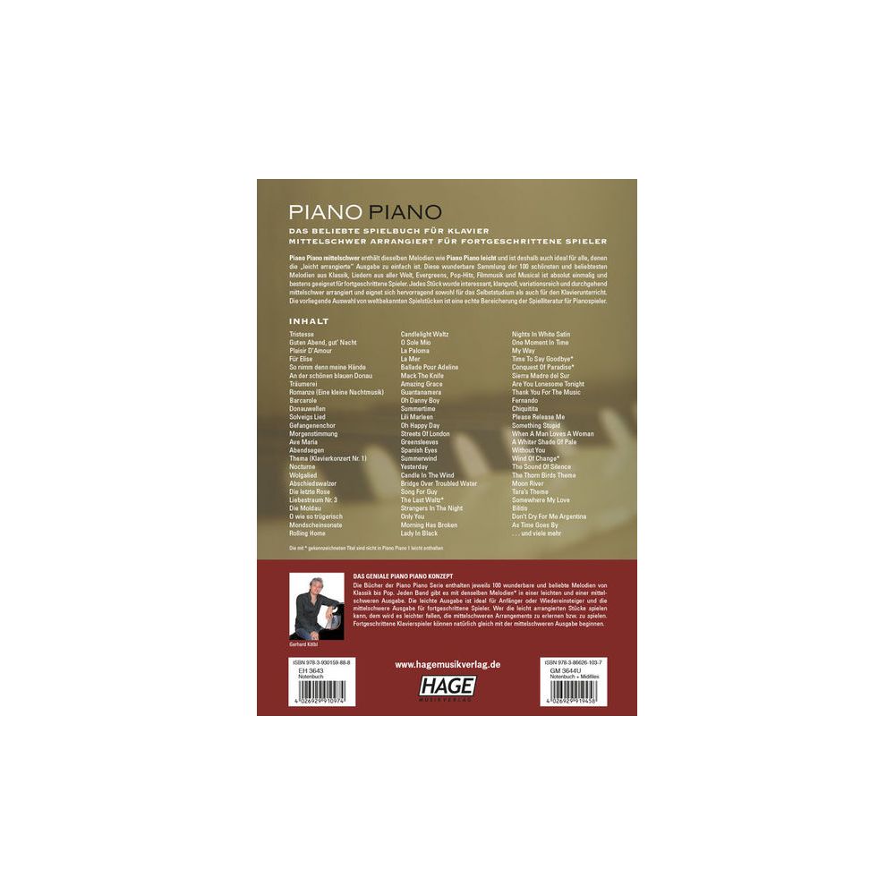 Hage Musikverlag Piano Piano 1 Intermediate – Thomann Ireland