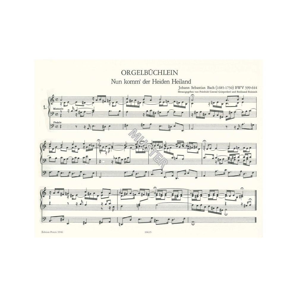 Edition Peters Bach Orgelbüchlein – Thomann Ireland