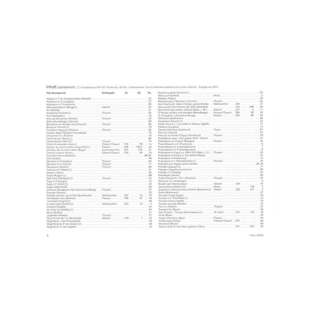 Carus Verlag Freiburger Orgelbuch – Thomann Ireland