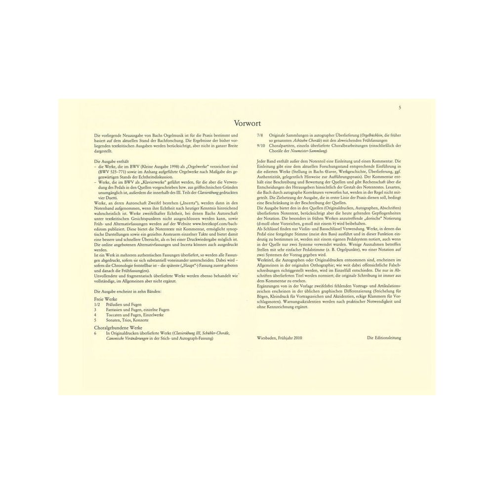 Breitkopf & Härtel Bach Sämtliche Orgelwerke 4 – Thomann Ireland
