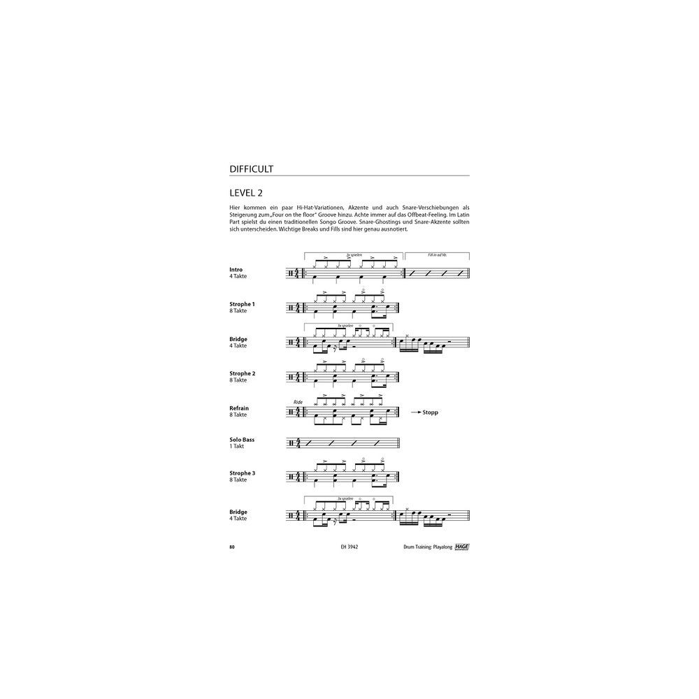 Hage Musikverlag Drum Training Playalong – Thomann Ireland